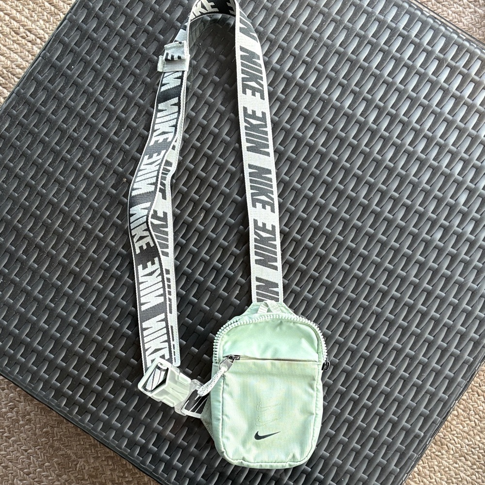 Nike Mint Green Crossbody Bag with Logo Strap